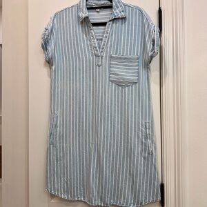 Blu Pepper Blue and White Striped Dress